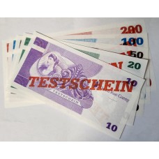 GERMANY . TEN 10 - TWO HUNDRED 200 MARK BANKNOTES . SPECIMEN